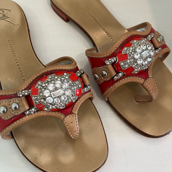 GIUSEPPE ZANOTTI Red Diamond Sandals - Picture 5 of 7
